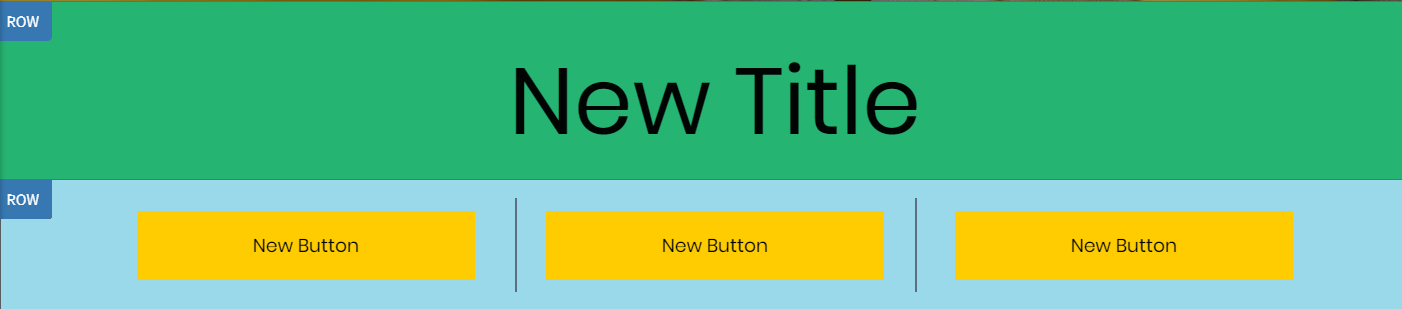due righe e la riga inferiore ha tre colonne. Ogni colonna ha un pulsante al suo interno.