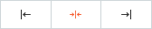 Gray and orange arrows pointing left, right, and two are pointing towards eachother.