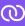 Blue circle with two interlocking white circles in the middle.