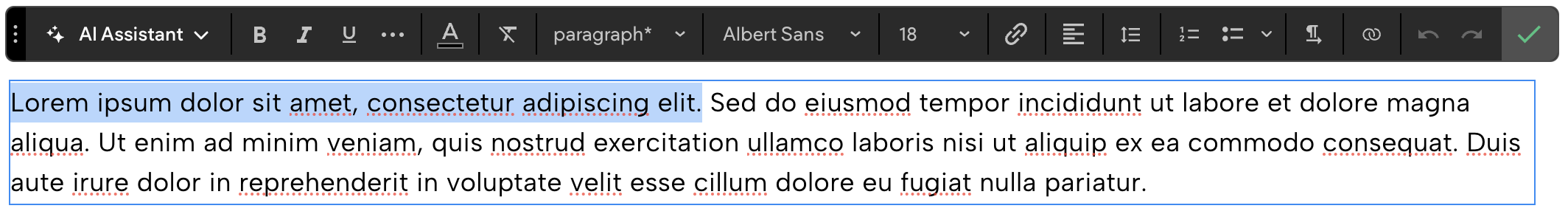 Texto de ejemplo resaltado.